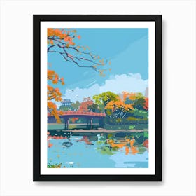 Ueno Park Tokyo 2 Colourful Illustration Art Print