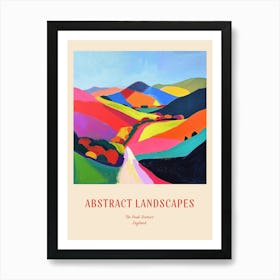 Colourful Abstract The Peak District England 3 Poster Art Print