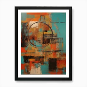 Premiere, Abstract Collage In Pantone Monoprint Splashed Colors Art Print