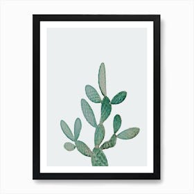 Blue Cactus Art Print