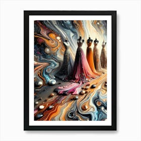 Abstract Float Color Visual 70 Art Print