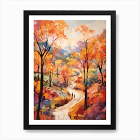 Autumn City Park Painting Central Park New York City 2 Art Print