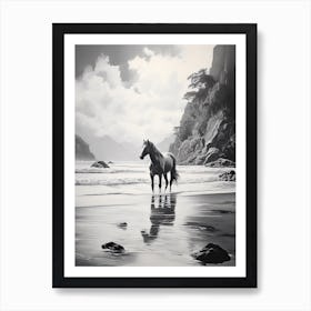 A Horse Oil Painting In El Nido Beaches, Philippines, Portrait 1 Art Print