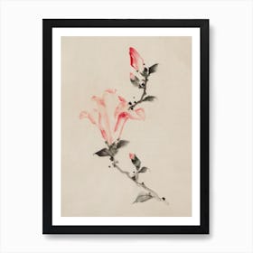 Magnolia Blossom, Katsushika Hokusai Art Print