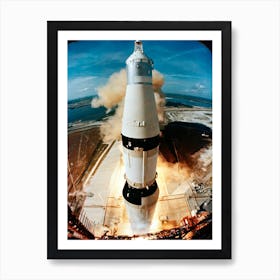 The Huge, 363 Feet Tall Apollo 11 Space Vehicle Is Launched From Pad A, Launch Complex 39, Kennedy Space Center, July 16, 1969 Art Print