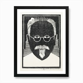 Self Portrait With Glasses And Goatee (1930), Samuel Jessurun Art Print