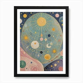 Abstract Cosmic System Art Print