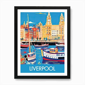 Liverpool Travel Print Painting Cute Art Print