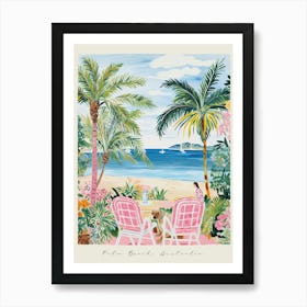 Poster Of Palm Beach, Australia, Matisse And Rousseau Style 2 Art Print