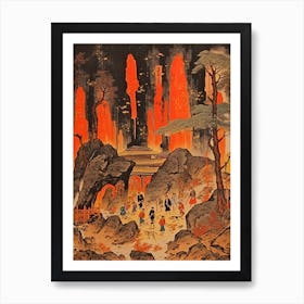 Akiyoshido Cave, Japan Vintage Travel Art 4 Art Print