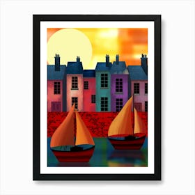 Red Sails 3 Art Print