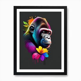 Baby Gorilla Gorillas Tattoo 2 Art Print