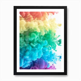 Rainbow Ink Art Print