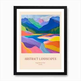 Colourful Abstract Banff National Park Canada 5 Poster Art Print