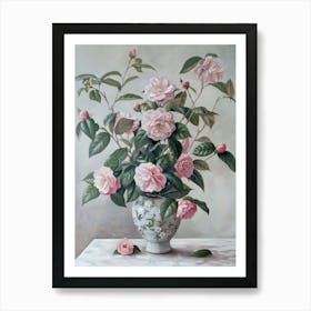 A World Of Flowers Camellia 1 Painting Art Print