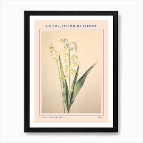 Lily Of The Valley French Flower Botanical Poster Art Print