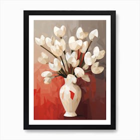 Bleeding Heart Flower Still Life Painting 2 Dreamy Art Print