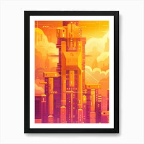 Futuristic City 3 Art Print