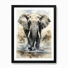 Emerald Sanctuary Elephant In The Wild Art Print