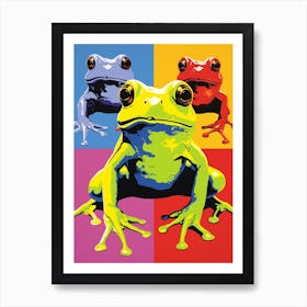 Colourful Vivid Pop Art Frog 2 Art Print