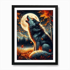 Howling Wolf 3 Art Print