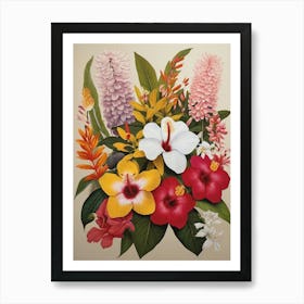 Hibiscus Bouquet National Flower Art Print