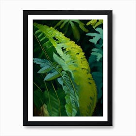 Soft Shield Fern 1 Cézanne Style Art Print