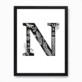 Letter N Art Print