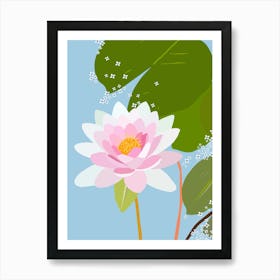 Water Lily | 05 – Blue Art Print