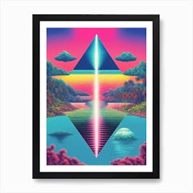 Tropic Triangles Psychedelic Vaporwave Art Print