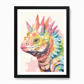 Colourful Dinosaur Protoceratops Art Print