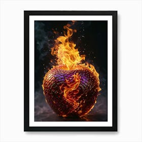 Dragon Apple Art Print