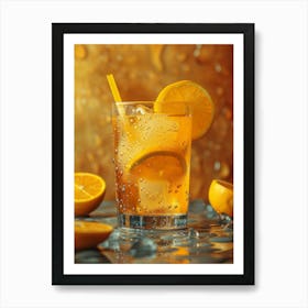 Iced Orange Juice Art Print