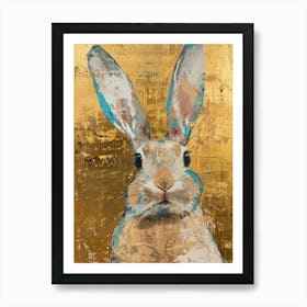 Bunny Gold Effect Collage 4 Art Print