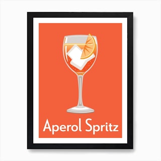 Aperol Spritz Orange Art Print