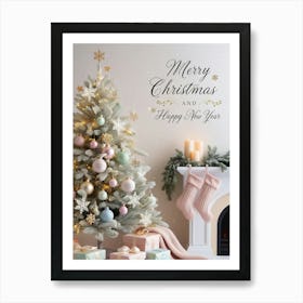 Merry Christmas And Happy New Year 6 Art Print