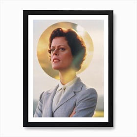 Sigourney Weaver Retro Collage Movies Art Print