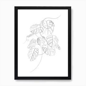 Swiss Cheese Plant Art Print