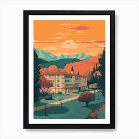 Ankara Turkey Travel Illustration 3 Art Print