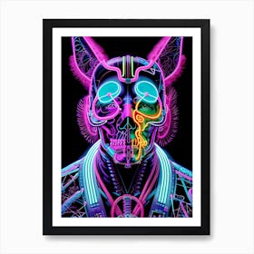 Neon Skull 28 Art Print