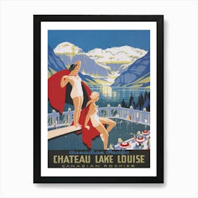 Lake Louise Canada Vintage Travel Poster 1 Art Print