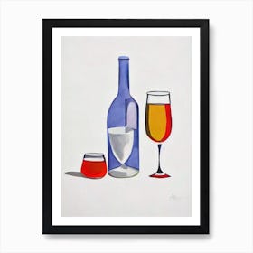 Corvina Picasso 1 Line Drawing Cocktail Poster Art Print