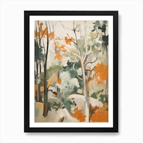 Autumn Fall Forest Pattern Painting 3 Art Print