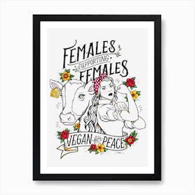 Females Supporting Females Vegan 1 Affiche