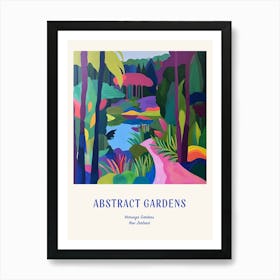 Colourful Gardens Keirunga Gardens New Zealand Blue Poster Art Print