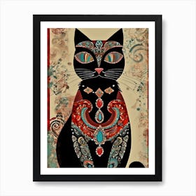 Mystic,  Bohemian Cat Art Print