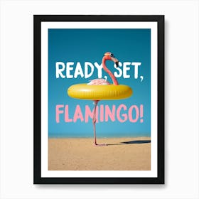 Ready Set Flamingo Art Print