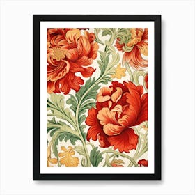 Victorian Floral Wallpaper 1 Art Print