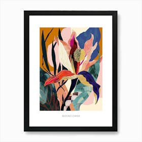 Colourful Flower Illustration Poster Moonflower 1 Art Print