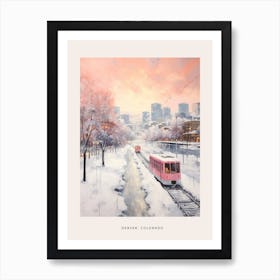 Dreamy Winter Painting Poster Denver Colorado Art Print